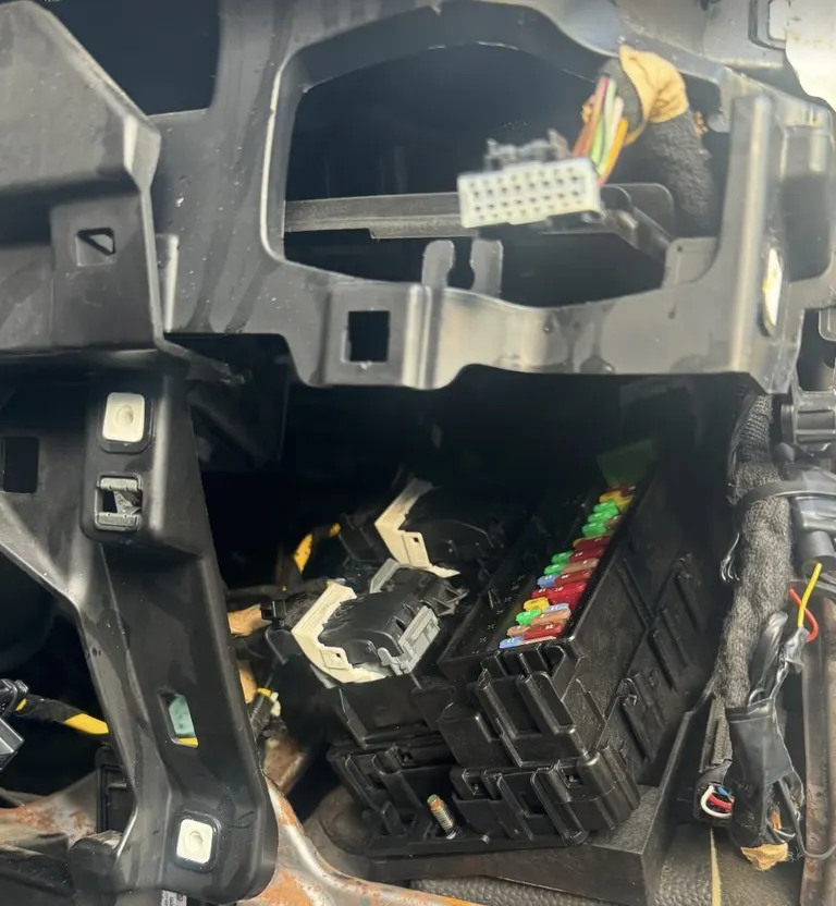 Ford Transit 2018 dashboard opened to replace the body control module