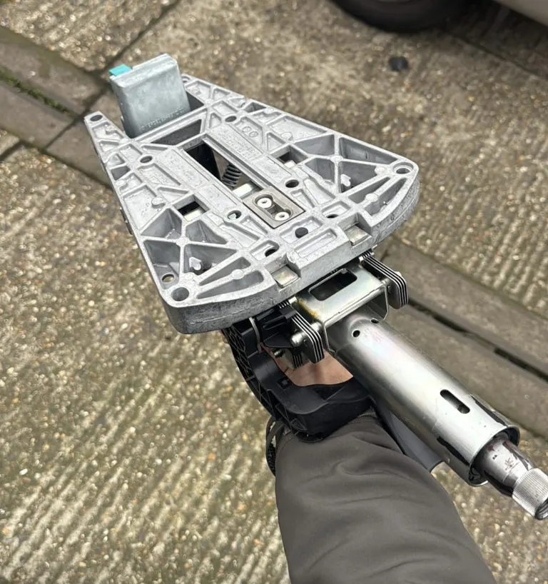 Mercedes E-Class 2011 steering column taken out for an ESL repair